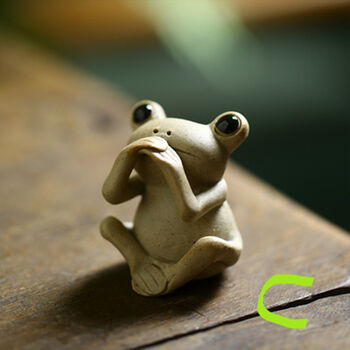 Handmade Frog Ceramic Tea Ornaments, 8 of 12