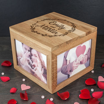 Romantic Oak Photo Keepsake Box, 2 of 4