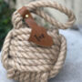 Rope Doorstop With Personalised Leather Tab, thumbnail 1 of 4