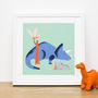 Dinosaur Art Prints: Diplodocus, Triceratops Or T Rex, thumbnail 3 of 9