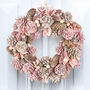 Blush Pink Winter Wreath, thumbnail 1 of 5