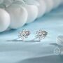 Sterling Silver Tiny Snowflake Stud Earrings, thumbnail 1 of 12