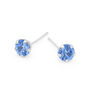 Sterling Silver March Birthstone Micro Stud Earrings – 4mm, thumbnail 3 of 7