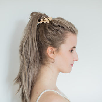Star Hair Clip Barrette Gold Or Silver, 4 of 10