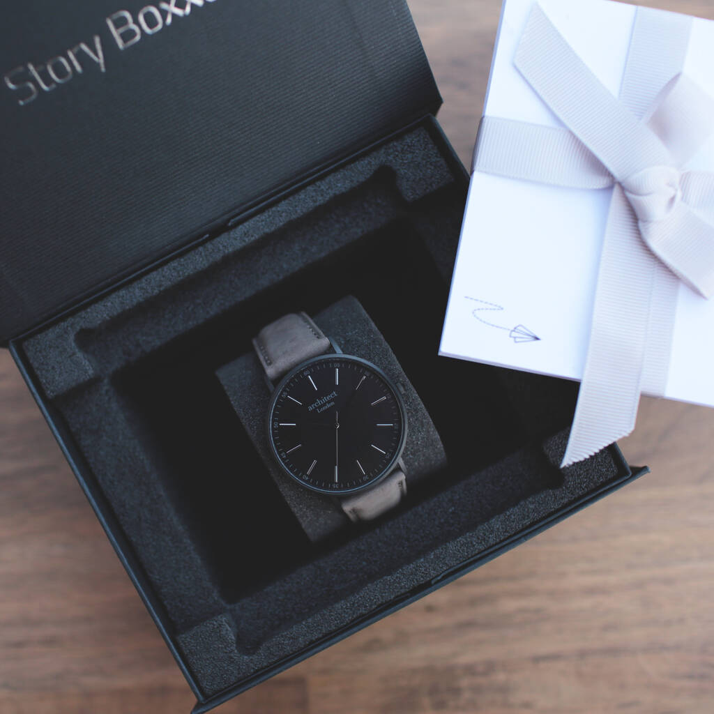 Story Boxxe For Husband + Mens Watch + Urban Grey Strap, 1 of 12