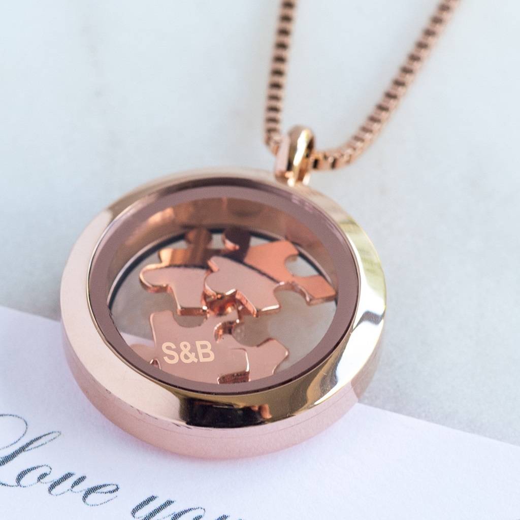 rose gold 'i love you to pieces' necklace by oh so cherished