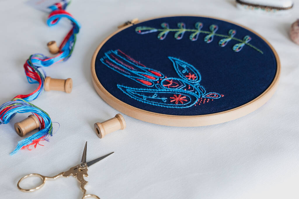 Swallow Embroidery Kit By Paraffle Embroidery | notonthehighstreet.com