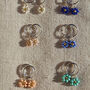 Daisy Beaded Earrings On Sterling Silver Hoops, thumbnail 6 of 6