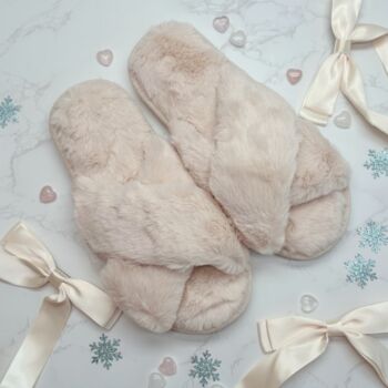 Luxury Christmas Gift For Her – Cosy Slippers, Festive Socks, Candle And Body Pamper Set, 3 of 12