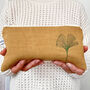 Embroidered Linen Ginkgo Long Pouch, thumbnail 1 of 4