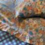 Vintage Floral Organic Cotton Double Flat Sheet, thumbnail 3 of 6