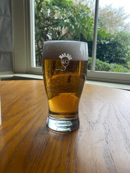 Personalised 60th Birthday Gift Balloon Pint Glass, 6 of 10