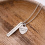 Heart And Message Tags Personalised Silver Necklace, thumbnail 1 of 10