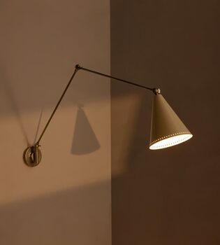 Vincent Wall Light, Cream Shade, 5 of 5