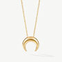 Horn Pendant Necklace In 18k Gold Or Silver, thumbnail 2 of 4