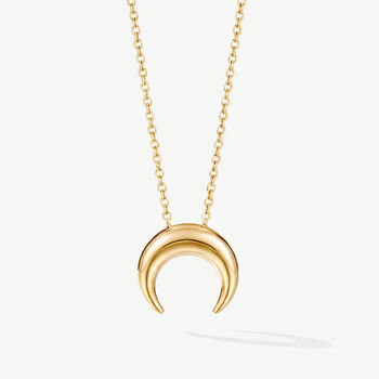 Horn Pendant Necklace In 18k Gold Or Silver, 2 of 4