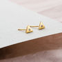 Diamond Geometric Stud Earrings, thumbnail 2 of 6