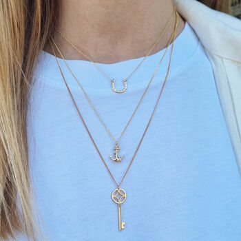 Anchor Necklace Silver/Gold Vermeil, 7 of 8