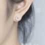 Sterling Silver Minimalist Woven Star Stud Earrings, thumbnail 2 of 7
