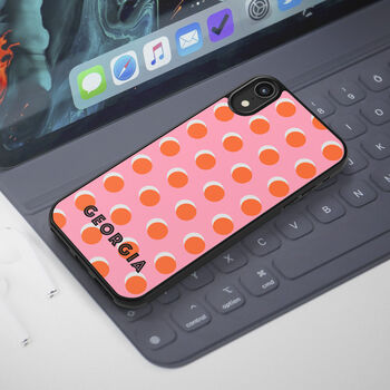 Personalised Polka Dot iPhone Case 12 13 14 15, 2 of 2
