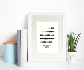 Hear Your Song Sound Wave Shape Print, 6 of 12