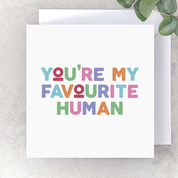 Favourite Human Card White Set Of Two, 2 of 2