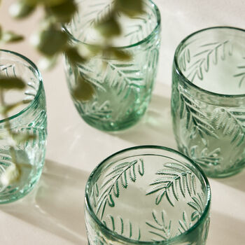 Set Of Four Laurier Green Tumblers, 4 of 5