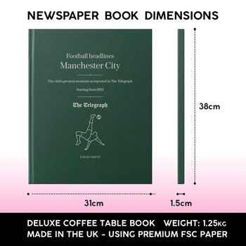 Manchester City Personalised Football Telegraph Book, 6 of 11