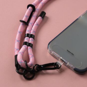 Pink Blue Adjustable Phone Strap Universal Crossbody Rope Lanyard, 2 of 3