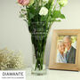 Personalised Ruby Anniversary Diamante Heart Vase, thumbnail 5 of 6