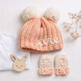 Personalised Baby Hat And Mittens Easy Crochet Kit, thumbnail 1 of 11