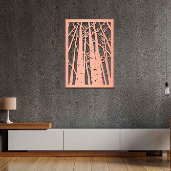 Wooden Forest Laser Cut Trees Wall Art Decor, 6 of 9
