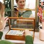 Personalised Glass Top Wooden Jewellery Box, thumbnail 2 of 12