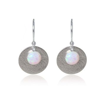 Opal And Silver Earrings 'Luna', 4 of 4