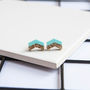 Glitter Chevron Stud Earrings, thumbnail 3 of 7