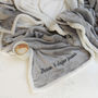 Personalised Grey And White Super Soft Blanket, thumbnail 1 of 12