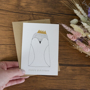 Happy Birthday Illustrated Party Crown Card, 4 of 4