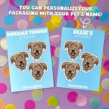 Personalised Afghan Hound Dog Face Stickers, 7 of 8