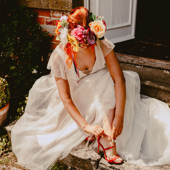 The Florence Colourful Vintage Hair Wreath For A Bride, 12 of 12