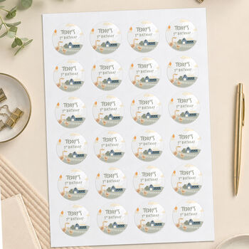 Farm Animal Party Favour Bag Stickers, 7 of 9
