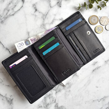 Black Leather Purse Rfid Secure, 3 of 3