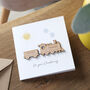 Wooden Train Christening Card, thumbnail 1 of 1