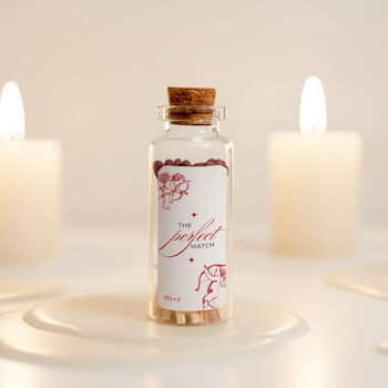 Personalised Valentine’s Candle Gift Set With Matches Jar, 7 of 10