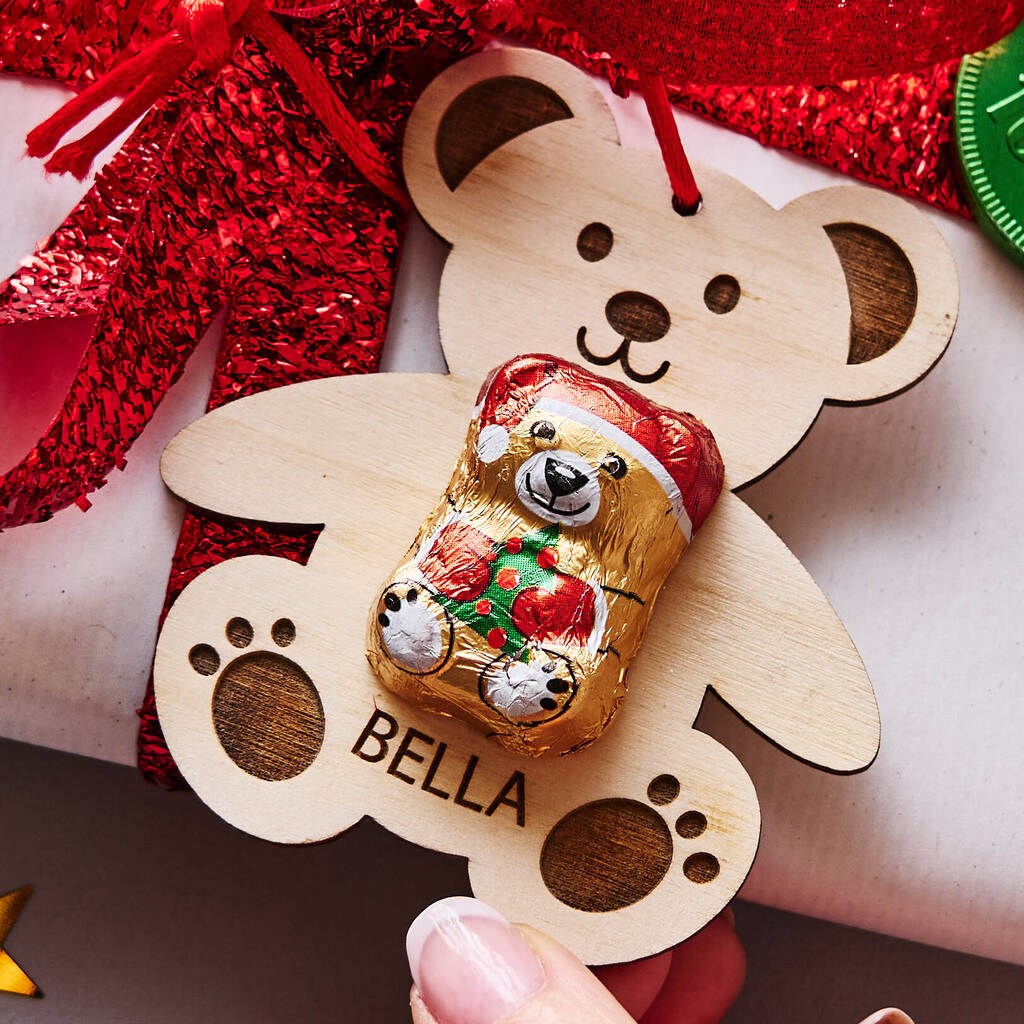 Personalised Chocolate Teddy Gift Tag, 1 of 2