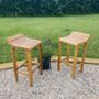 Contemporary Teak Kitchen Or Garden Stool, thumbnail 1 of 10