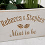 Wooden Carved Personalised Plant Pot Holder, thumbnail 2 of 4