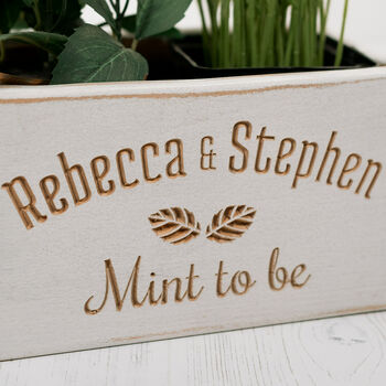 Wooden Carved Personalised Plant Pot Holder, 2 of 4