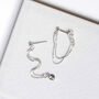 Sterling Silver Box Chain Studs, thumbnail 5 of 7