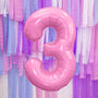 Pink Any Age Foil Number Birthday Balloon, thumbnail 7 of 10