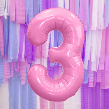 Pink Any Age Foil Number Birthday Balloon, 7 of 10